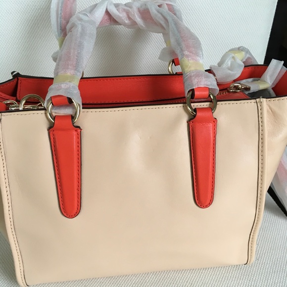 NWT COACH MINI CROSBY CARRYALL IN TWO TONE COLORBLOCK LEATHER 34731 - Picture 5 of 14